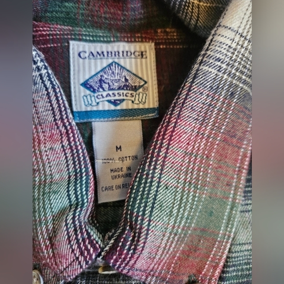 Cambridge NWT Classic VTG Long Sleeve Flannel Size M - Picture 2 of 3